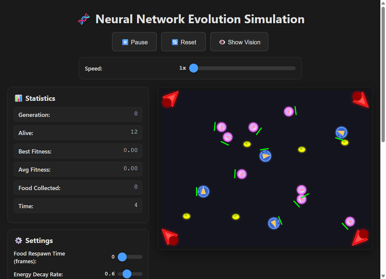Neural Network Evolution Simulation thumbnail